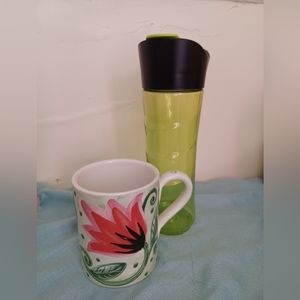 Starbucks Italya green 2pc: mug & water bottle (052623D).